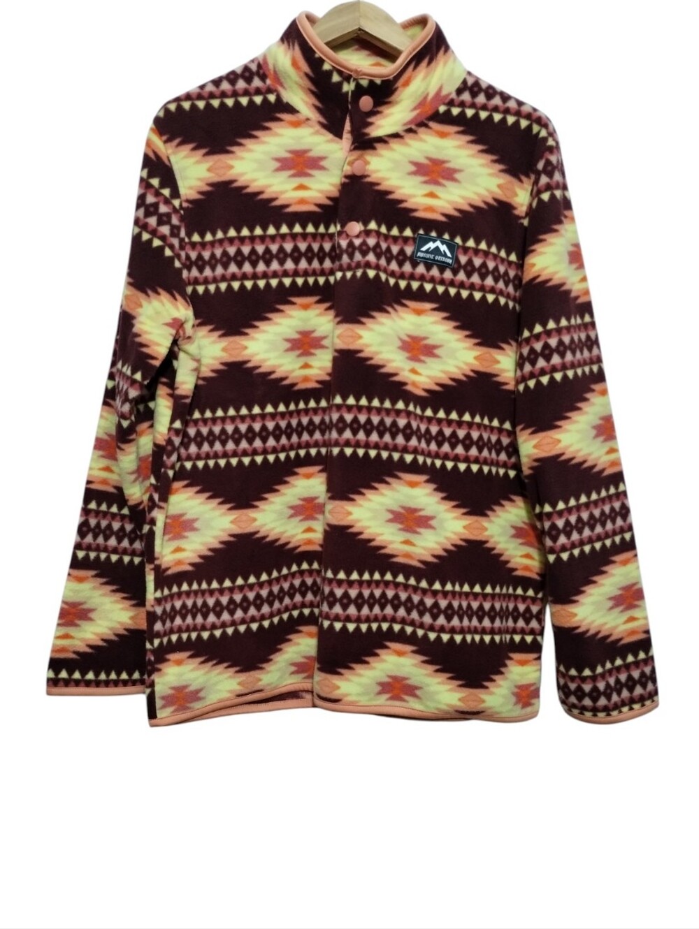 Massive Outdoor Aztec Print Quarter Snap Fleece Pullover Men's L Preppy